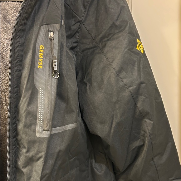 Black Insulated Jacket with Hood - Picture 3 of 5